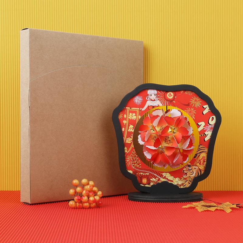 福虎迎春纸艺灯