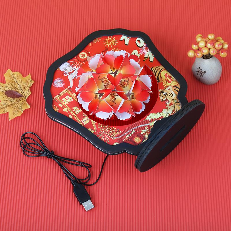 福虎迎春纸艺灯
