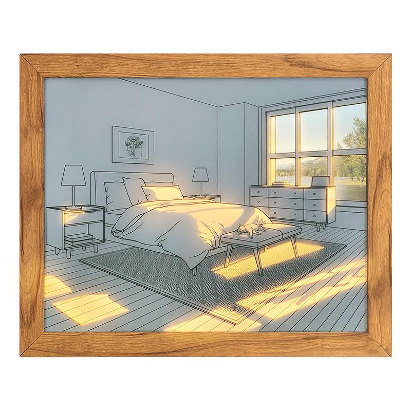 灯光画-路灯下的阶梯