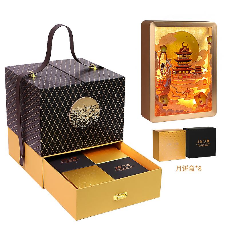 中秋木雕灯礼盒·送礼的好选择