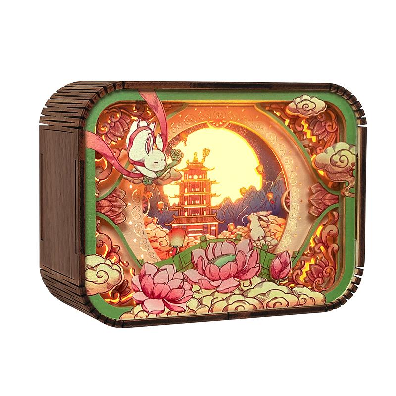 仲秋-玉兔嬉闹的广寒奇境
