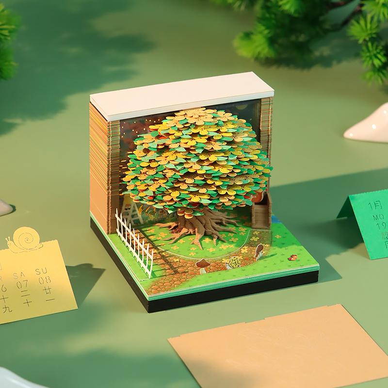 桂影玲珑3D纸雕日历便签