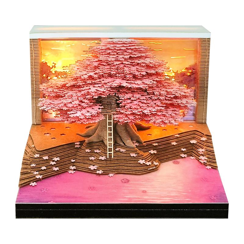 樱花树3D纸雕日历