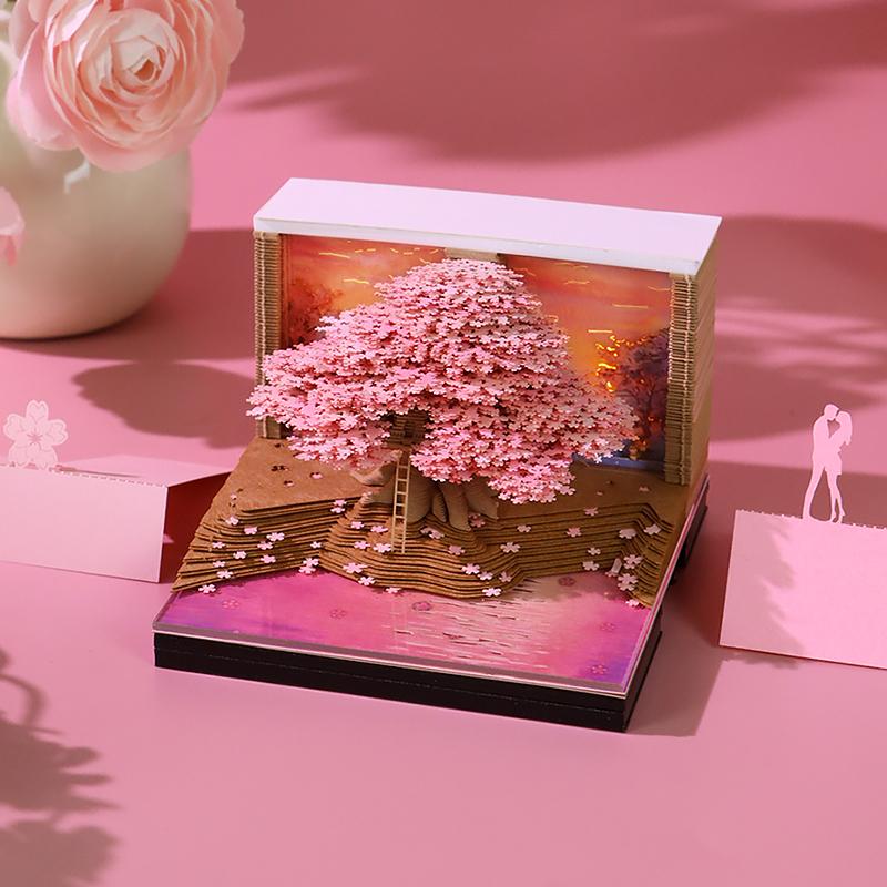 樱花树3D纸雕日历